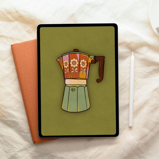 Moka Pot - Digital Art Print Download